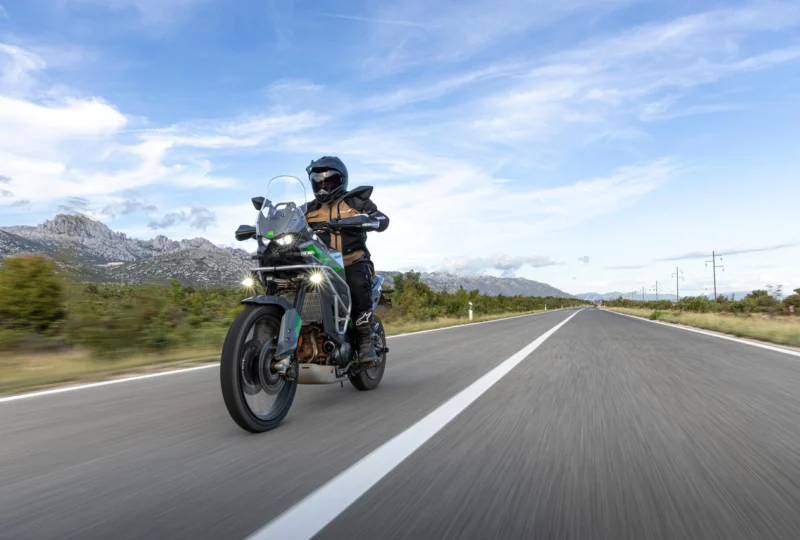 The 2027 Kawasaki KLE650 adventure motorcycle
