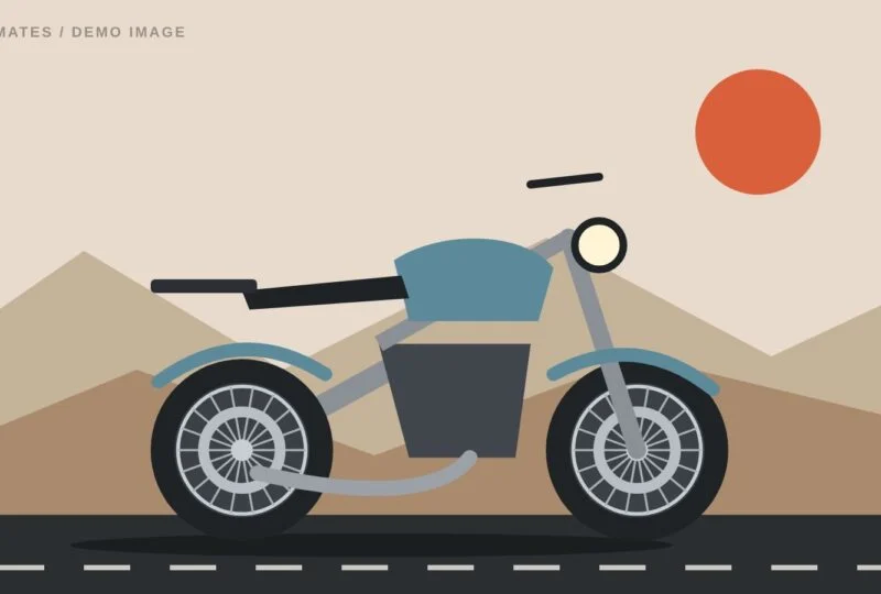Illustrative motorcycle image from the original RiderMates site